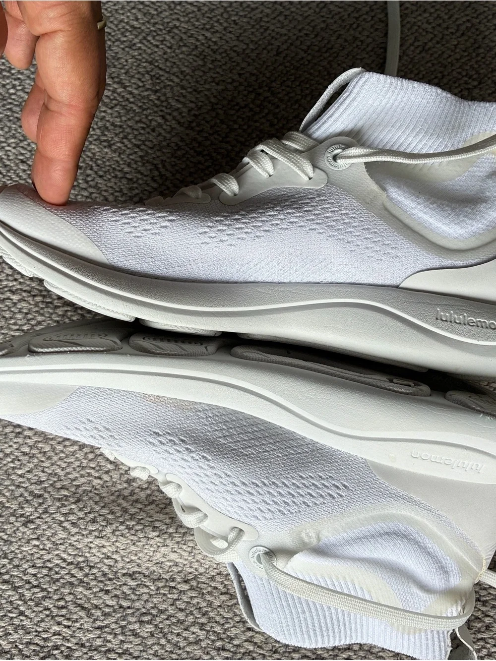 Lululemon Chargefeel Workout Mid White Running Shoes Women's.Sz 6